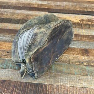 Myra Distressed Leather Cosmetic/Toiletry Bag. New without tags.